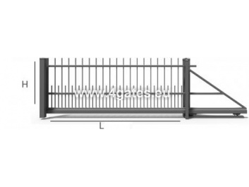 Sliding gate LUX MODERN with built-in automatics