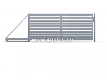 Раздвижные ворота LUX HORIZONTAL STEEL PROFILE со встроенной автоматикой